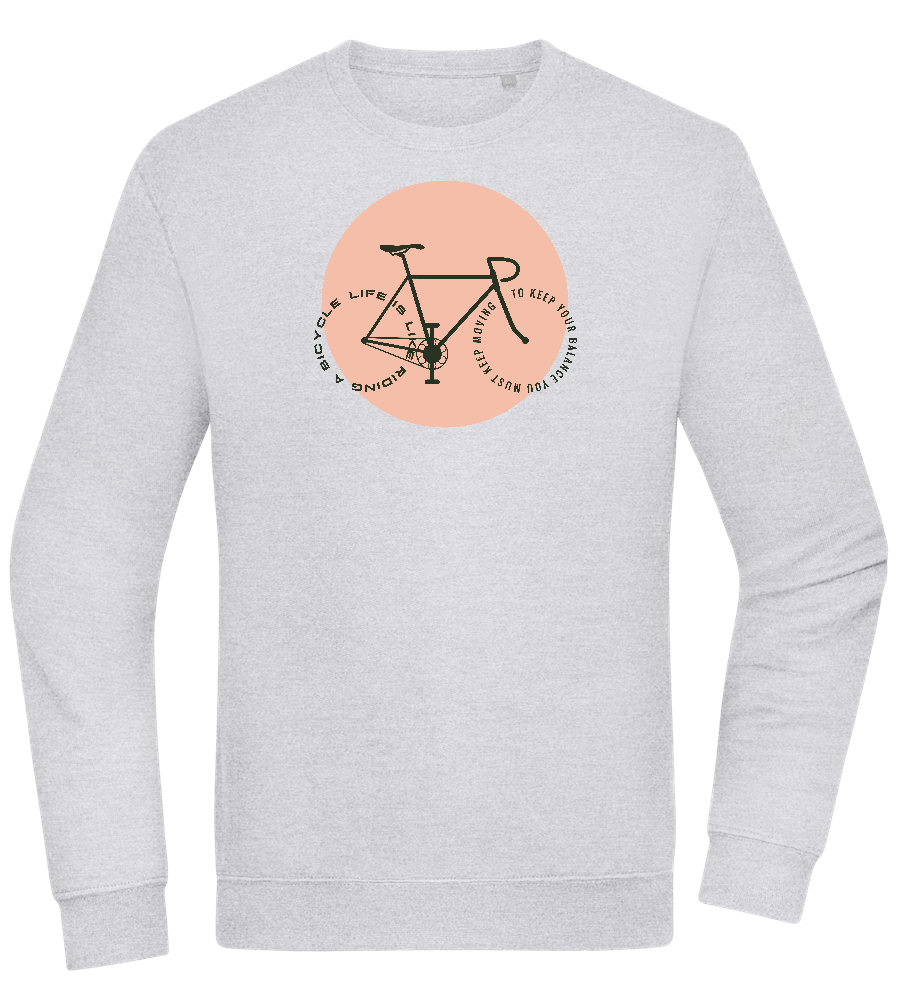 Bicycle Life Keep Moving Design - Comfort Essential Unisex Sweater_ORION GREY II_front