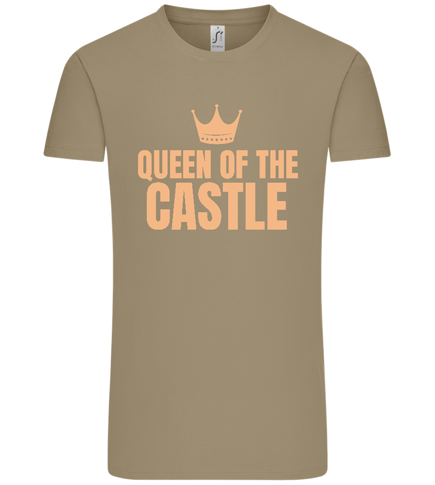 Queen of the Castle Design - Comfort Unisex T-Shirt_KHAKI_front