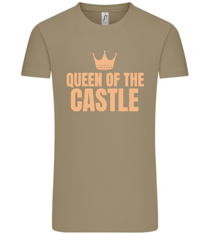 Queen of the Castle Design - Comfort Unisex T-Shirt_KHAKI_front