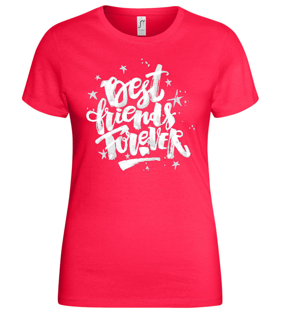 Graffiti Best Friends Design - Basic women's t-shirt_CORAL_front