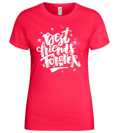 Graffiti Best Friends Design - Basic women's t-shirt_CORAL_front