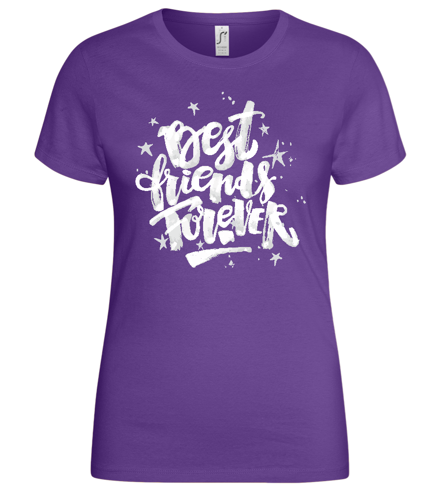 Graffiti Best Friends Design - Basic women's t-shirt_DARK PURPLE_front