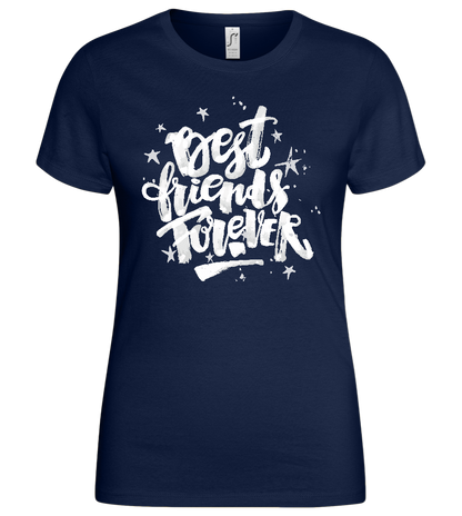 Graffiti Best Friends Design - Basic women's t-shirt_MARINE_front