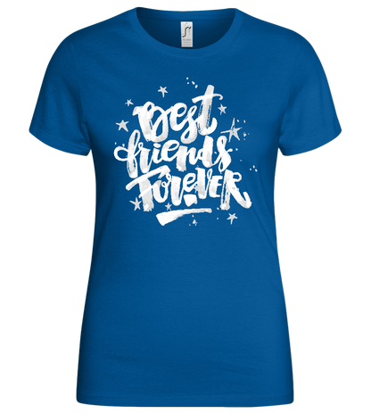 Graffiti Best Friends Design - Basic women's t-shirt_ROYAL_front