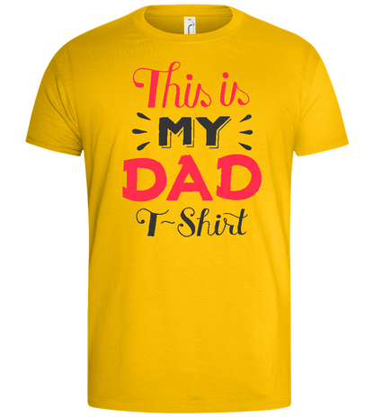 This Is My Dad Design - Basic men's t-shirt_YELLOW_front