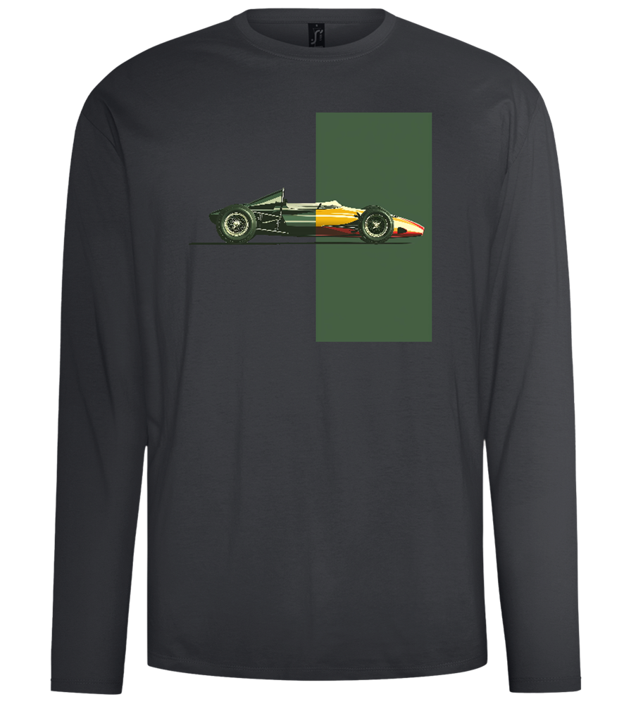 Retro F1 Design - Comfort men's long sleeve t-shirt_DARK GRAY_front