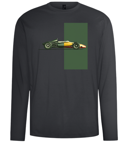 Retro F1 Design - Comfort men's long sleeve t-shirt_DARK GRAY_front