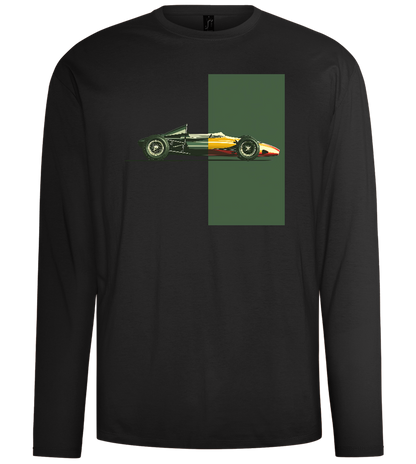 Retro F1 Design - Comfort men's long sleeve t-shirt_DEEP BLACK_front