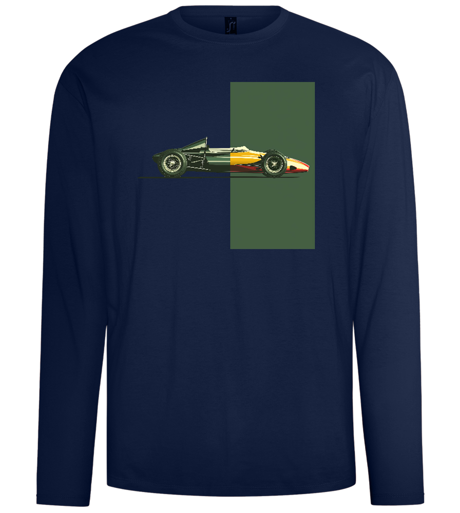 Retro F1 Design - Comfort men's long sleeve t-shirt_MARINE_front