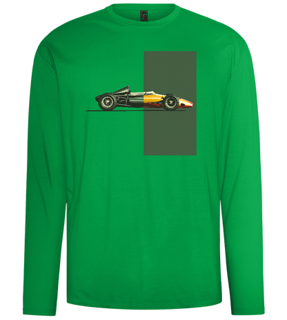 Retro F1 Design - Comfort men's long sleeve t-shirt_MEADOW GREEN_front