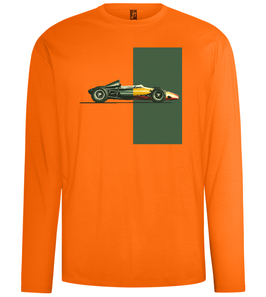 Retro F1 Design - Comfort men's long sleeve t-shirt_ORANGE_front