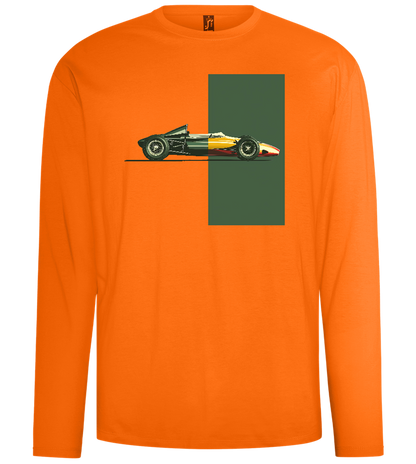 Retro F1 Design - Comfort men's long sleeve t-shirt_ORANGE_front