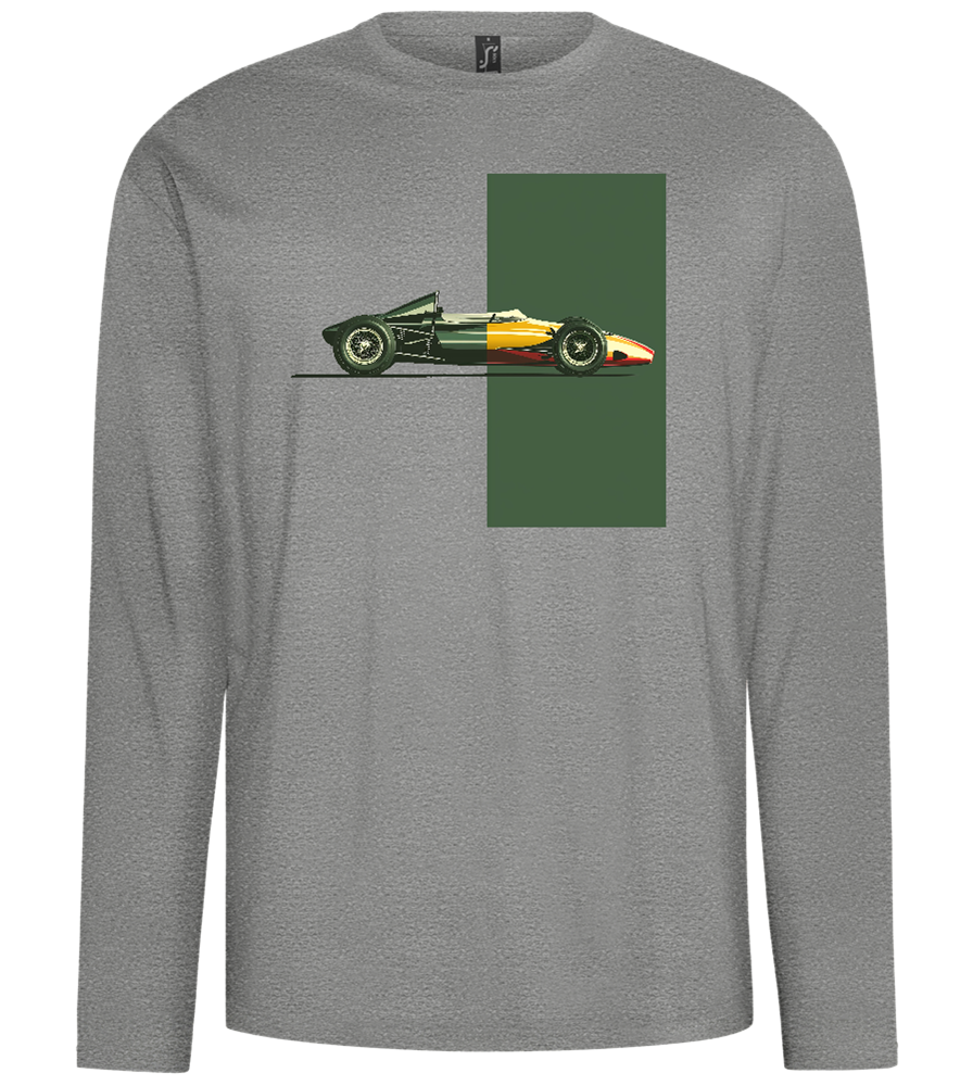 Retro F1 Design - Comfort men's long sleeve t-shirt_ORION GREY_front