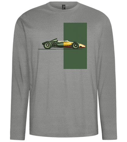 Retro F1 Design - Comfort men's long sleeve t-shirt_ORION GREY_front