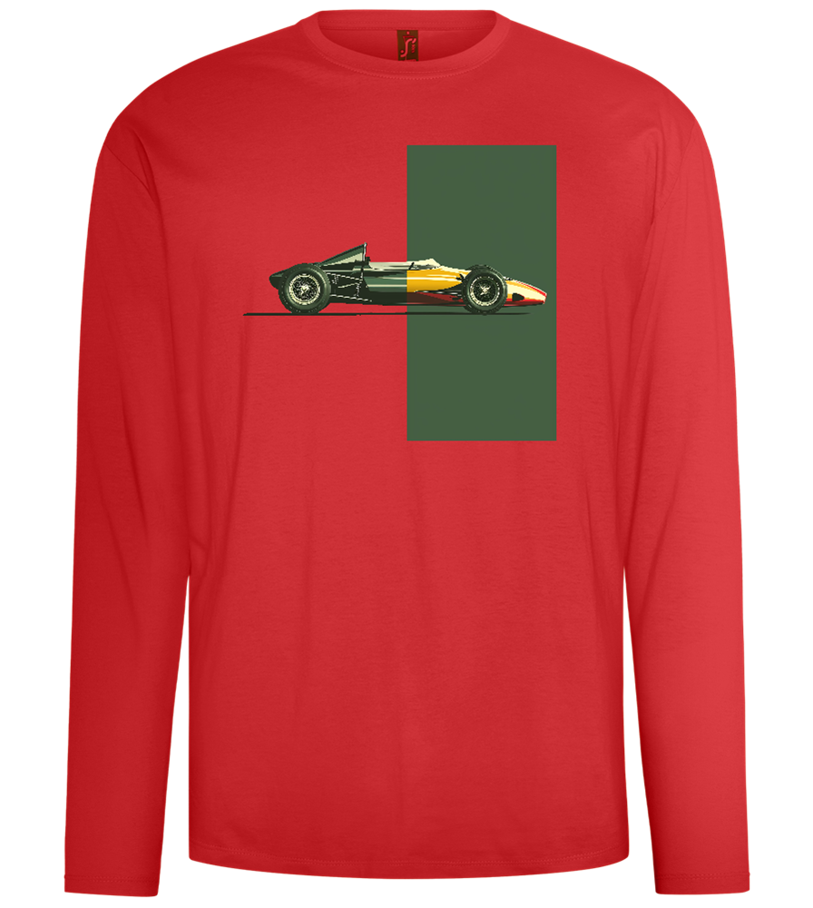 Retro F1 Design - Comfort men's long sleeve t-shirt_RED_front