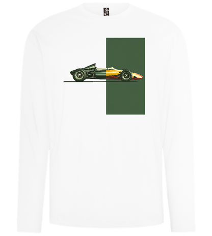 Retro F1 Design - Comfort men's long sleeve t-shirt_WHITE_front