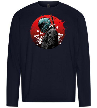 Samurai Bike Red Design - Premium men's long sleeve t-shirt_FRENCH NAVY_front