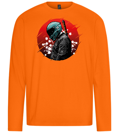 Samurai Bike Red Design - Premium men's long sleeve t-shirt_ORANGE_front