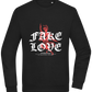 Fake Love Design - Comfort Essential Unisex Sweater_BLACK_front