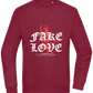 Fake Love Design - Comfort Essential Unisex Sweater_BORDEAUX_front