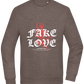 Fake Love Design - Comfort Essential Unisex Sweater_CHARCOAL CHIN_front