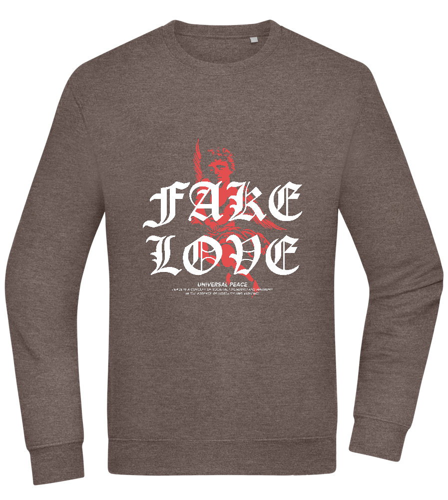 Fake Love Design - Comfort Essential Unisex Sweater_CHARCOAL CHIN_front