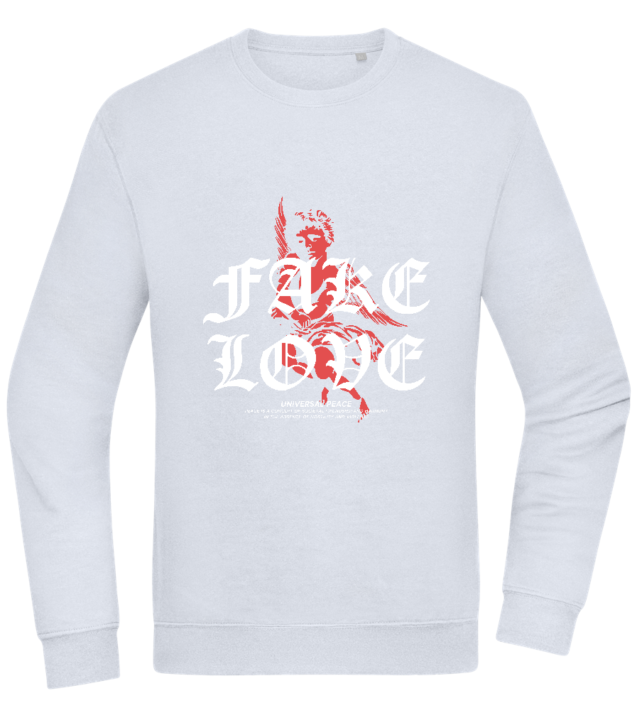 Fake Love Design - Comfort Essential Unisex Sweater_CREAMY BLUE_front