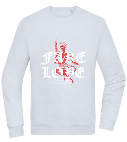 Fake Love Design - Comfort Essential Unisex Sweater_CREAMY BLUE_front