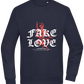 Fake Love Design - Comfort Essential Unisex Sweater_FRENCH NAVY_front