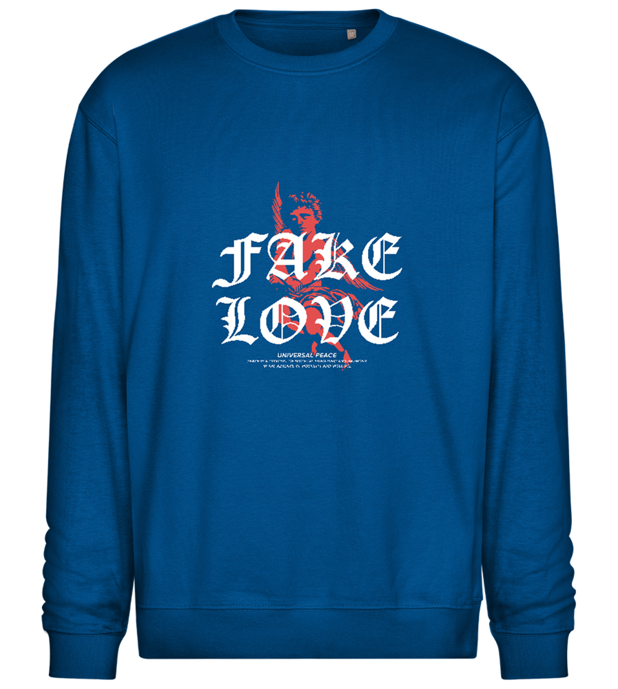 Fake Love Design - Comfort Essential Unisex Sweater_ROYAL_front