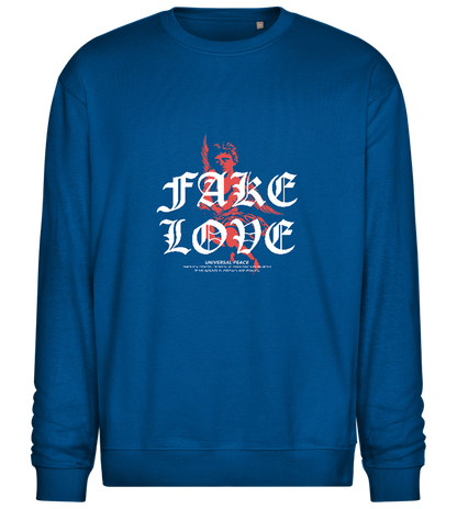 Fake Love Design - Comfort Essential Unisex Sweater_ROYAL_front