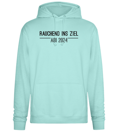 Rauchend Ins Ziel Design - Premium Essential Unisex Hoodie_ARCTIC BLUE_front