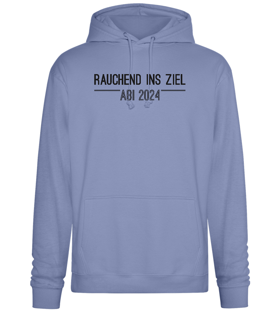 Rauchend Ins Ziel Design - Premium Essential Unisex Hoodie_BLUE_front