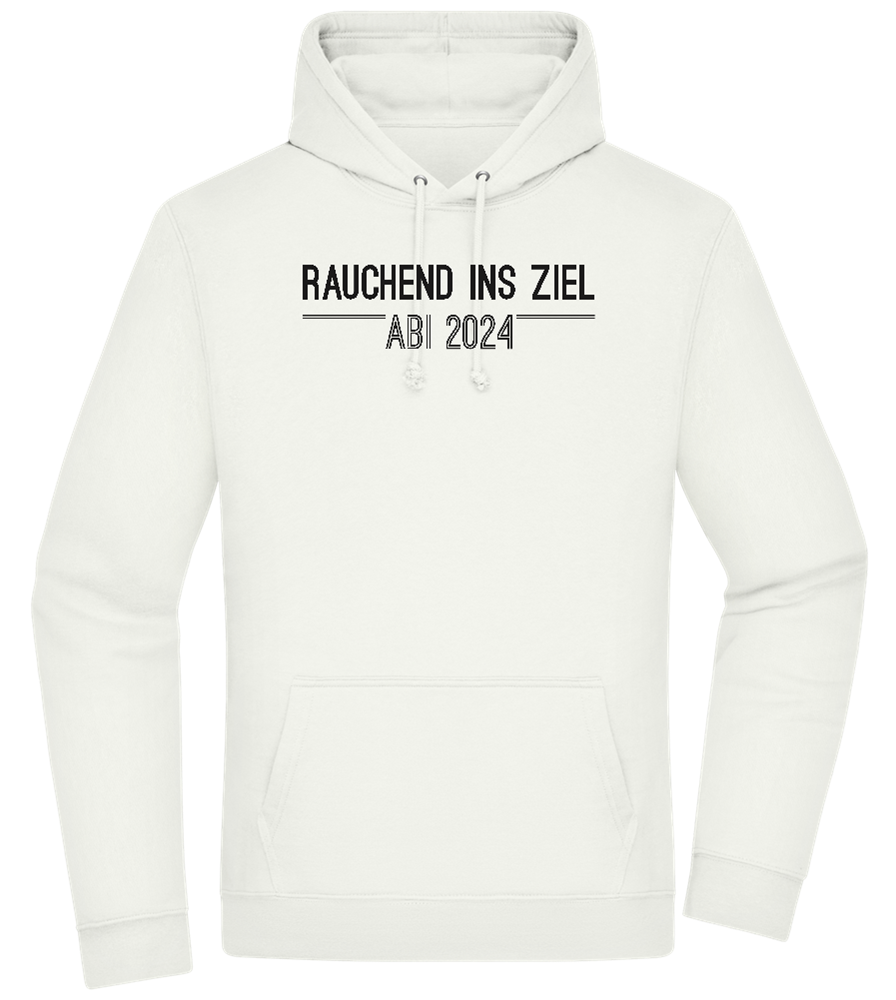 Rauchend Ins Ziel Design - Premium Essential Unisex Hoodie_CREAMY GREEN_front