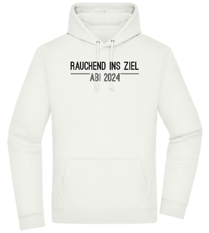 Rauchend Ins Ziel Design - Premium Essential Unisex Hoodie_CREAMY GREEN_front