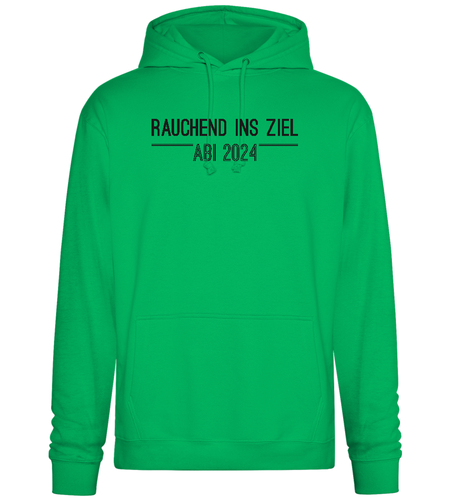 Rauchend Ins Ziel Design - Premium Essential Unisex Hoodie_SPRING GREEN_front