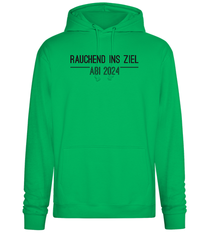 Rauchend Ins Ziel Design - Premium Essential Unisex Hoodie_SPRING GREEN_front