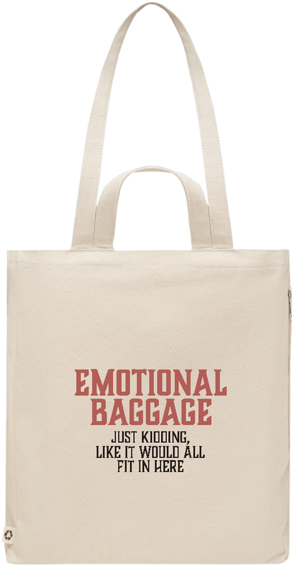 Emotional Baggage Design - Premium recycled polycotton beach bag_BEIGE_front