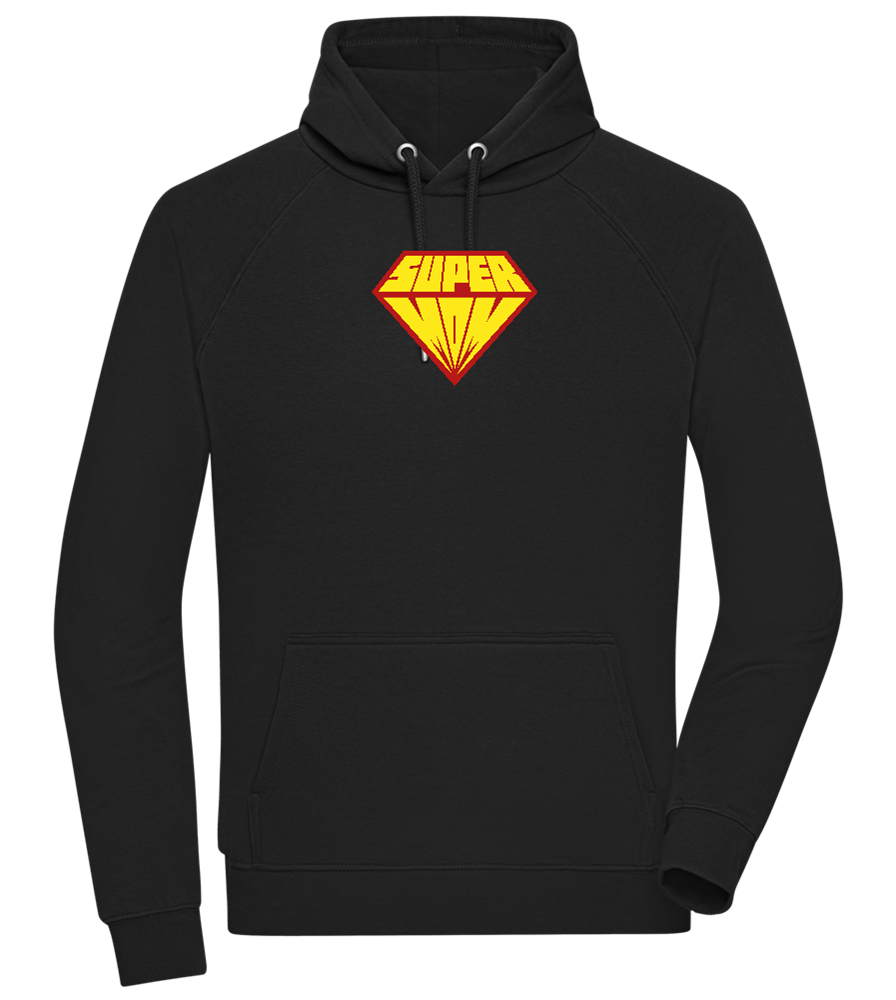 Super Mom Logo Design - Comfort unisex hoodie_BLACK_front