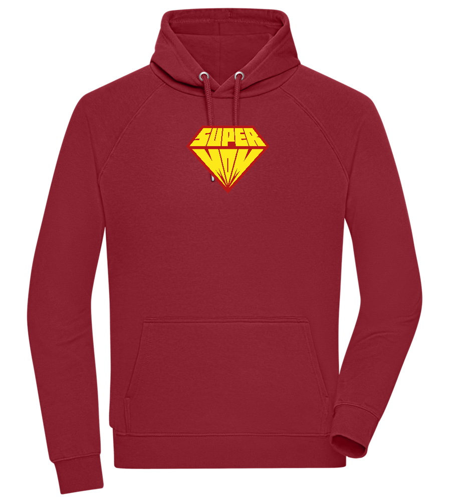Super Mom Logo Design - Comfort unisex hoodie_BORDEAUX_front