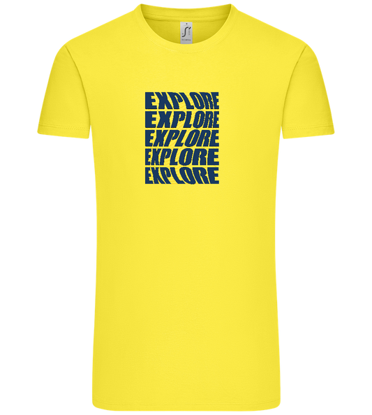 Explore Design - Premium men's t-shirt_LEMON_front