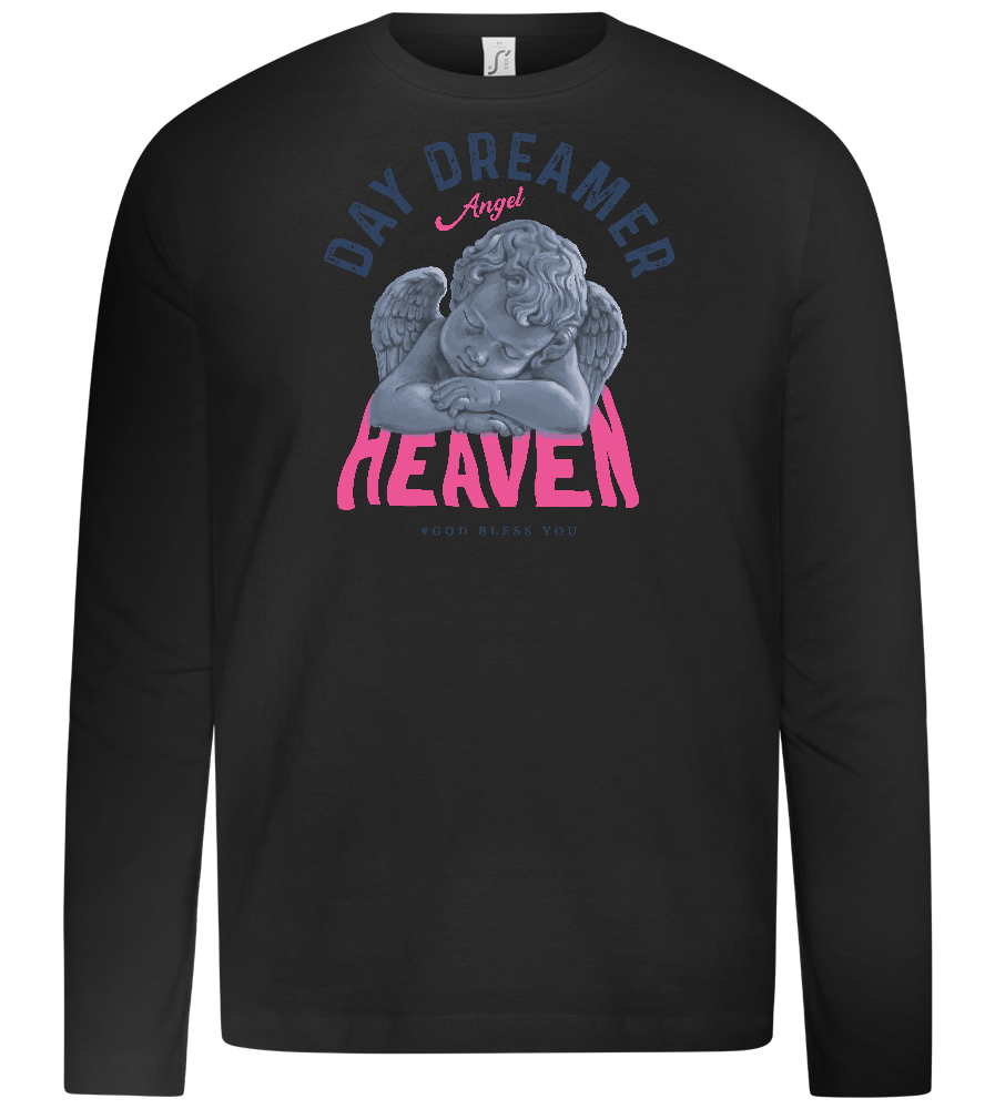 Day Dreamer Design - Premium kids long sleeve t-shirt_DEEP BLACK_front