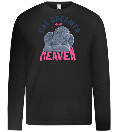 Day Dreamer Design - Premium kids long sleeve t-shirt_DEEP BLACK_front