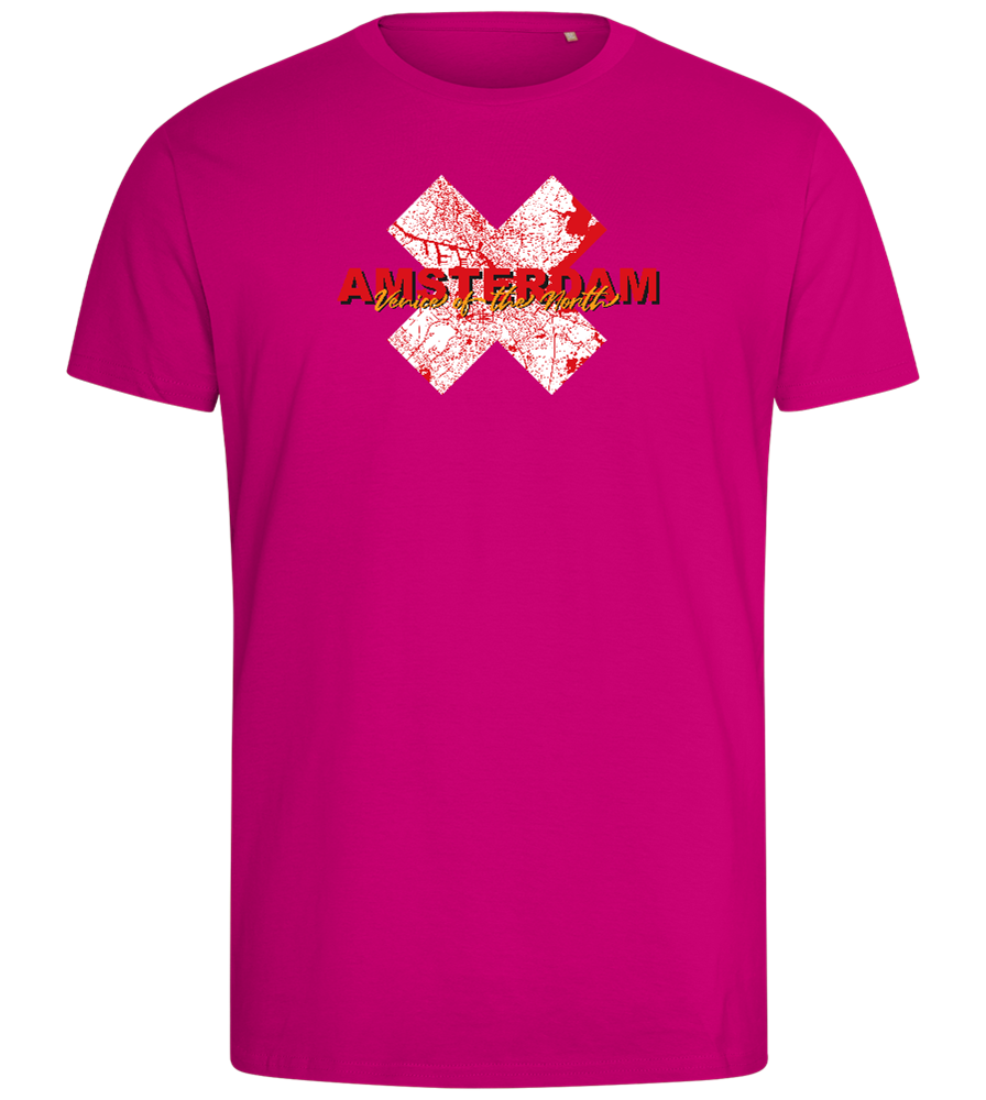 Venice of the North Design - Comfort men's fitted t-shirt_FUCHSIA_front