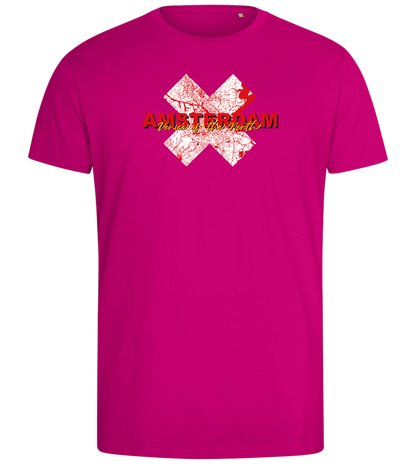 Venice of the North Design - Comfort men's fitted t-shirt_FUCHSIA_front