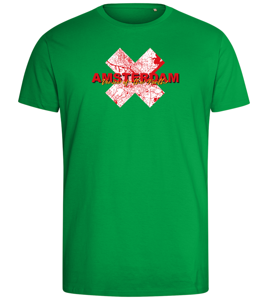 Venice of the North Design - Comfort men's fitted t-shirt_MEADOW GREEN_front