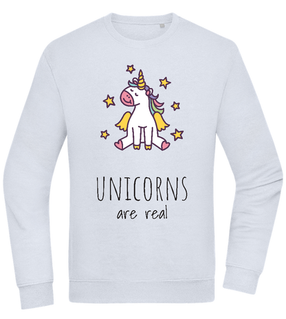 Unicorns Are Real Design - Comfort Essential Unisex Sweater_CREAMY BLUE_front