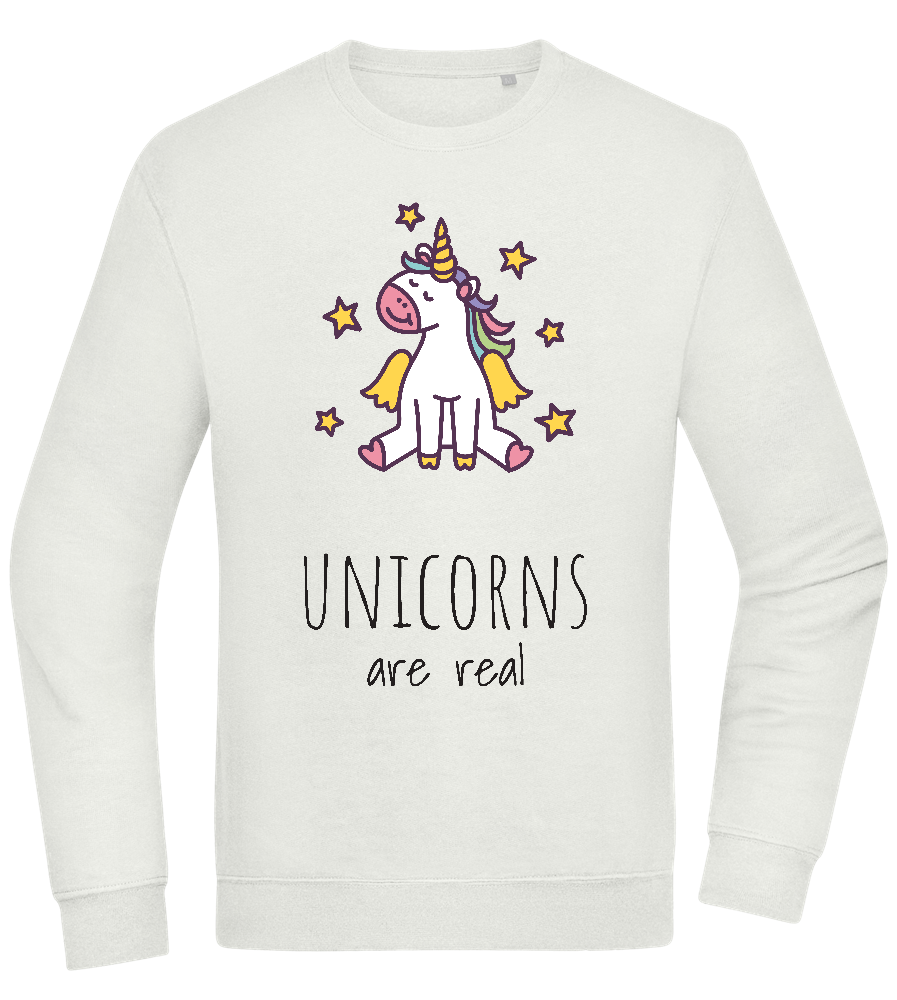 Unicorns Are Real Design - Comfort Essential Unisex Sweater_CREAMY GREEN_front