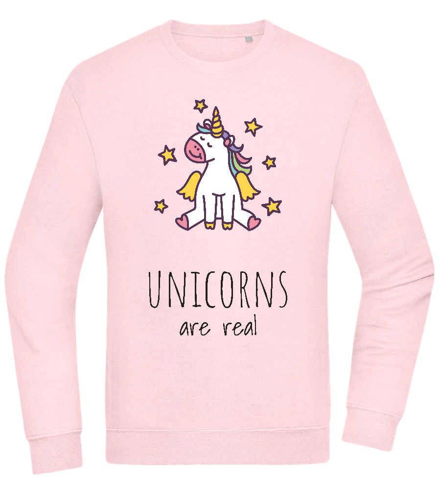 Unicorns Are Real Design - Comfort Essential Unisex Sweater_LIGHT PEACH ROSE_front