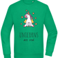 Unicorns Are Real Design - Comfort Essential Unisex Sweater_MEADOW GREEN_front